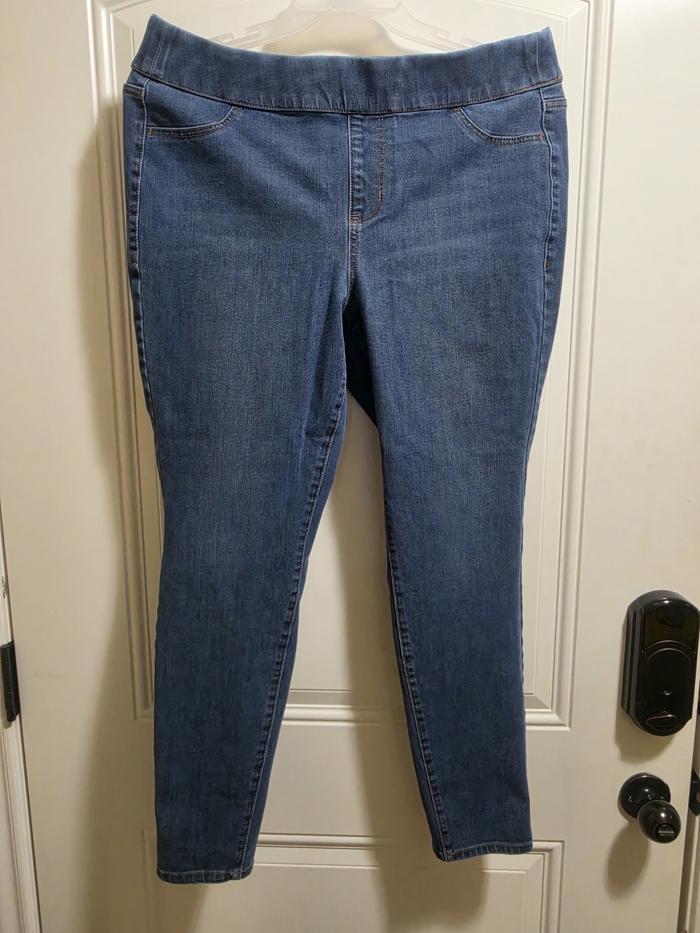 Lane Bryant Pull On Skinny Jeans Size 16 Dark Wash High Rise Stretch Jeggings
